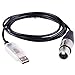 USB to DMX512 3PIN XLR Interface Adapter Computer PC Stage Lighting Controller Dimmer USB to DMX RS485 Serial Converter Cable (Length:9.8ft)