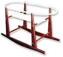 Rocking Wooden Moses Basket Stand - Cherry