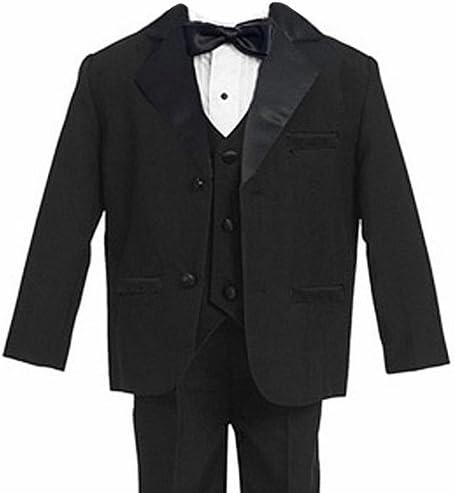 Gino Giovanni Usher Boy Tuxedo Suit Black From Baby to Teen