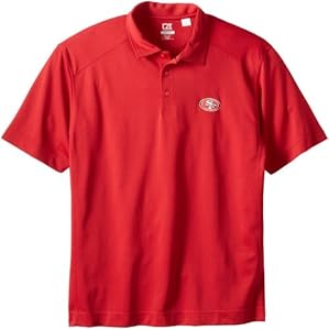 NFL San Francisco 49Ers Men's Drytec Genre Polo Knit Short Sleeve Top, Cardinal Red, X-Large