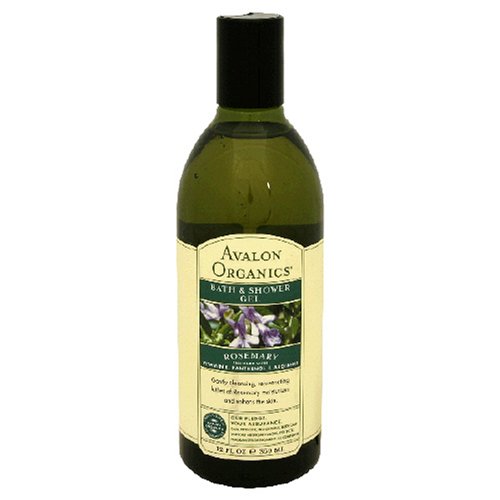 Avalon Organics Bath & Shower Gel, Rosemary, 12-Ounces (Pack of 3)