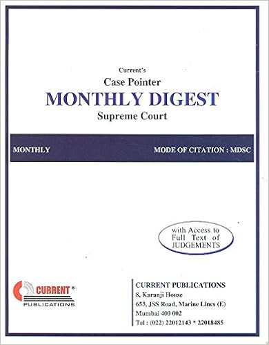 Monthly Digest - Supreme Court Paperback – 2017