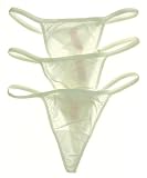 Womens 3-pack Nylon/Lycra String Thong - White