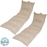 Strata Chaise Lounge 2 Piece Patio Furniture Cushion Set