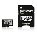 Transcend 8 GB microSDHC Flash Memory Card TS8GUSDHC6