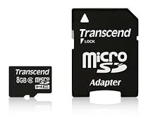 Transcend Micro SDHC 8GB Class 6 Speicherkarte mit SD Adapter