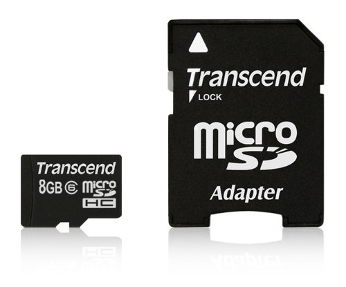Transcend 8 GB microSDHC Flash Memory Card TS8GUSDHC6