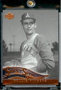 2005 Upper Deck Sweet Spot Classic Baseball Card #79 Rollie Fingers Oakland Athletics - Mint Condition - In Protective Display Case !