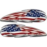 American Flag Custom Motorcycle Gas Tank Graphics by Weston Signs