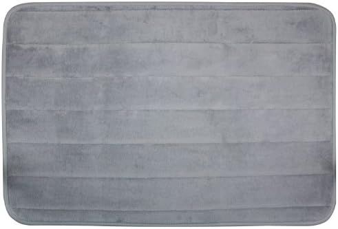 DuraGood® Premium Microfiber Eco-Friendly Memory Foam Bath Mat (17" x 24") Grey