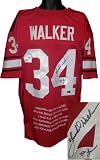 Herschel Walker Autographed/Hand Signed Georgia Bulldogs Red Custom Jersey 82 Heisman w/ Embroidered