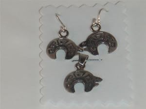 Kokopelli Earrings / Pendant set - ER-0051