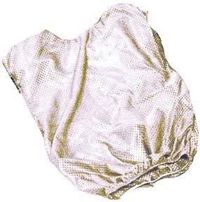 Player/Goalie Vests - Youth, White, Mesh - Sports Practice Attire - Set of Four (4) Olympia Sports