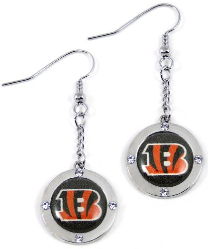 NFL Cincinnati Bengals Crystal Dangle Earrings