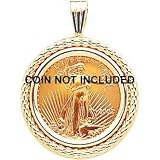 14K Gold Bezel for 1/10oz American Eagle Coin New |B