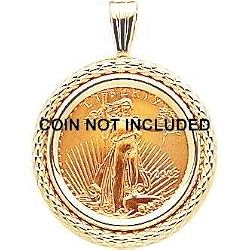 14K Gold Bezel for 1/10oz American Eagle Coin New |B