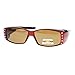 Womens Polarized Fit Over Glasses Sunglasses Rhinestones Rectangle