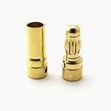 Yueton 30Pairs 3.5mm Male Female Banana Plug Bullet Connector Replacements