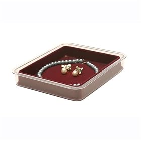 <b>1 Compartment Jewelry Organizer in Burgundy</b>