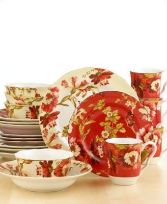 222 Fifth Lutece Dinnerware Set, Service for 4 by 222 Fifth