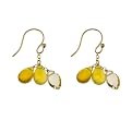 Gold-Over-Silver Multi Gemstone Drop Earring