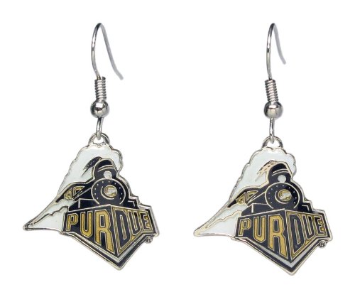 NCAA Dangling Earrings - Purdue Boilermakers Logo