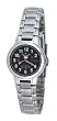 Seiko 5 #SYME51 Women's Stainless Steel Easy Reader Black Dial Automatic Watch