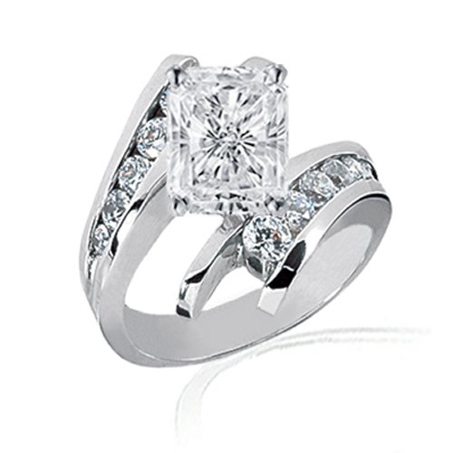1.55 Ct Radiant Cut Diamond Engagement Ring Channel Set CUT: EXCELLENT SI2-D GIA 1.55 Ct Radiant Cut Diamond Engagement Ring Channel Set CUT: EXCELLENT SI2-D GIA