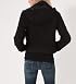 Last Kiss Double Button Fleece Short Coat in Black