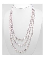 Plum (Natural) Japanese silk cord Fresh Water Pearls Necklace