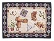 Set of 2 Western Theme Decorative Placemats 12" x 17"