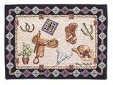 Set of 2 Western Theme Decorative Placemats 12 x 17