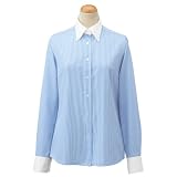 [セロリー] SELERY 【抗菌・消臭・防汚～TioTio】 《吸水・速乾性》 ロンドンストライプ 長袖ブラウス S-3608