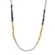 Necklace With 51.70ctw Genuine Sapphires Made of 18K Yellow Gold. Total item weight 10.5g Length 19in