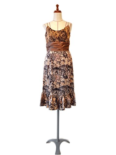 ワンピース シルク １００％ 茶色 ノースリーブ キャミワンピース Mサイズ TRACY REESE ( トレイシーリース )１点物 株式会社キングアンドクイーン