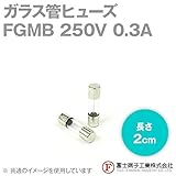 富士端子 FGMB ガラス管ヒューズ カートリッジタイプ (定格: AC250V 0.3A) (長さ: 2cm) (B種溶断型) NN