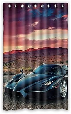 Tall Switch Cool Sports Car Polyter Fabric Custom window Curtain One Piece 52"W x 84"L
