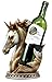Ebros Gift Mystical Glade Unicorn Bust Wine Holder Figurine Wine Bottle Caddy Organizer In Silver Bronze Colored Resin Finish