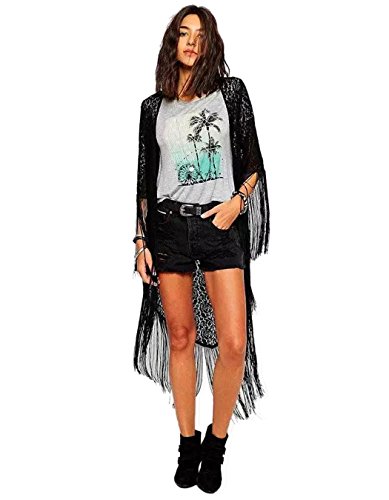 Arlyn Perez Women Dressing Gown Flowers Lace Stitching Cardigan