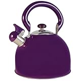 FancyCook Stainless Steel Whistling Purple Tea Kettle 3-Qt