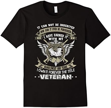 Men's Veterans t shirts - I own it forever the title Veteran 2XL Black