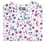 Brighter Days Pink Ribbon V-neck Scrub Top By Madison Medical (L, 2X or 3X)