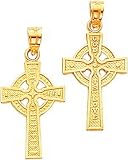 14K Gold Reversible Celtic Cross Pendant