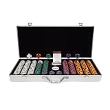 Trademark 650 Tri Color Ace/King 14 Gram Chip Executive Aluminum Case (Silver)