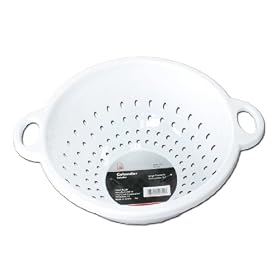 Buy Chef Craft 21311 1-Piece Deep Colander, White, 11 by 5-Inch