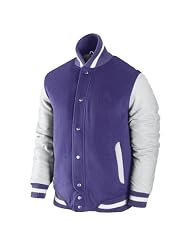 Air Jordan All World Letterman's Jacket by Jordan Apparel (Varsity/Purple-White)