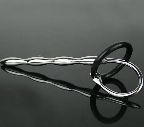 " Skeleton Key " Factory - 5.25" "Crus", Solid , 316LVM Surgical Steel Penis Plug w/ 2 Glans Rings