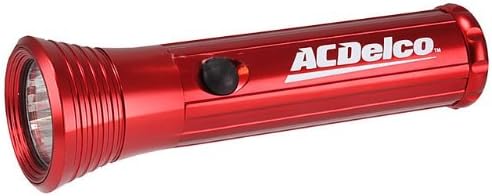 ACDelco 1 Watt Aluminum LED 3-AAA Flashlight w/ Black Holster and AAA Battery 3-Pack - Red