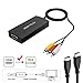 HDMI to RCA Converter, HDMI to Composite Video Audio Converter Adapter, HDMI to AV, Supports PAL/NTSC for Fire Stick, Roku, Blu-Ray, DVD Player, Wii, PC