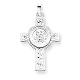 14k Cross with St. Christopher Medal Pendant